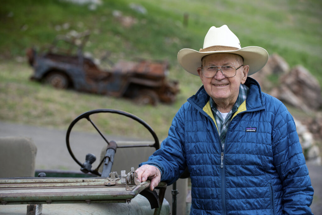 Warren Kubler - pictured here on his 99th birthday in 2020 - recently added his family’s property to the Land Trust's Archer Taylor Preserve. Photo by Karna Roa.