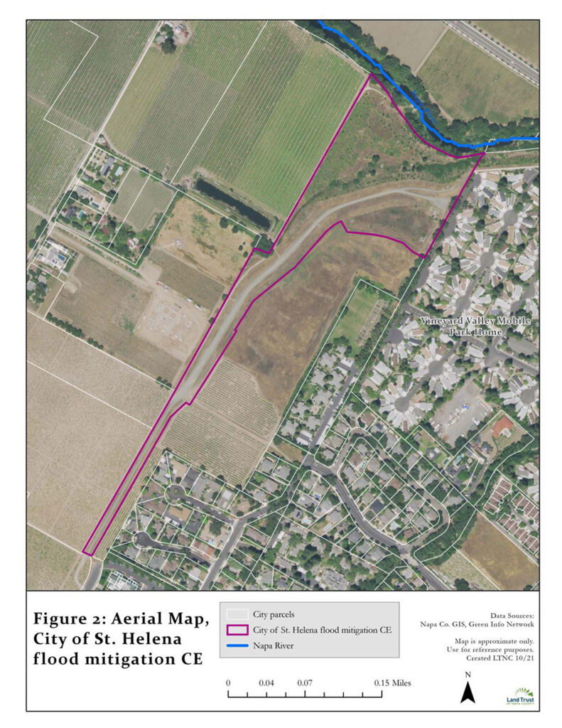 Map of City of St. Helena flood mitigation CE