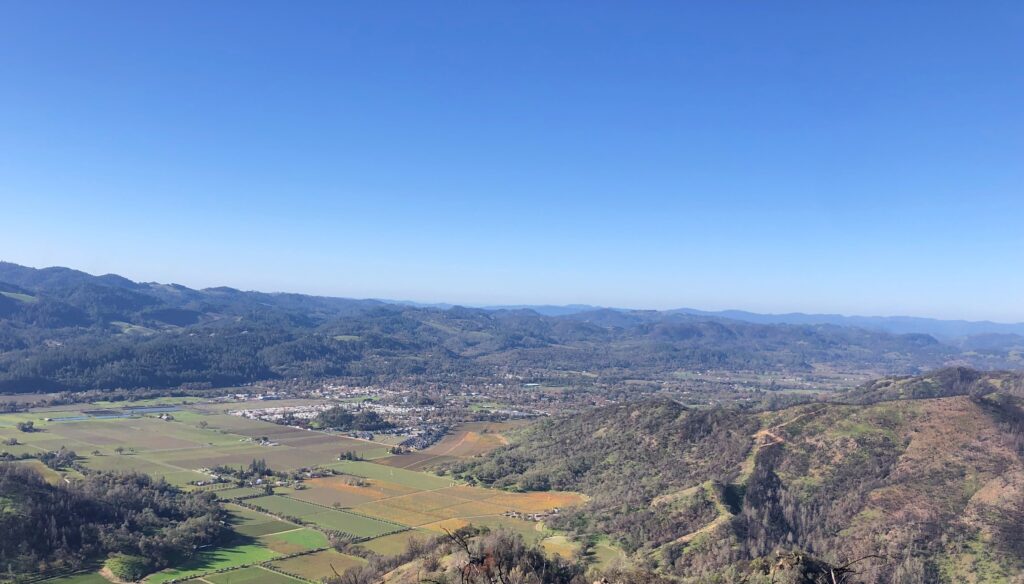 Perched on the ridgeline, the newly protected property offers sweeping, panoramic views of the City of Calistoga.